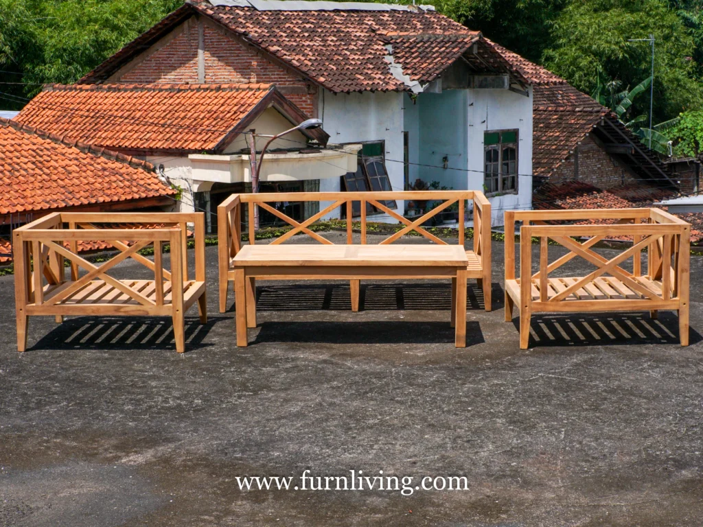 furniture jati Jepara untuk ruang tamu minimalis modern